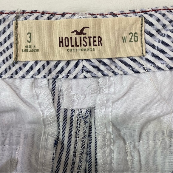 Hollister Striped Low Rise Shorts Size 3 - Picture 8 of 9